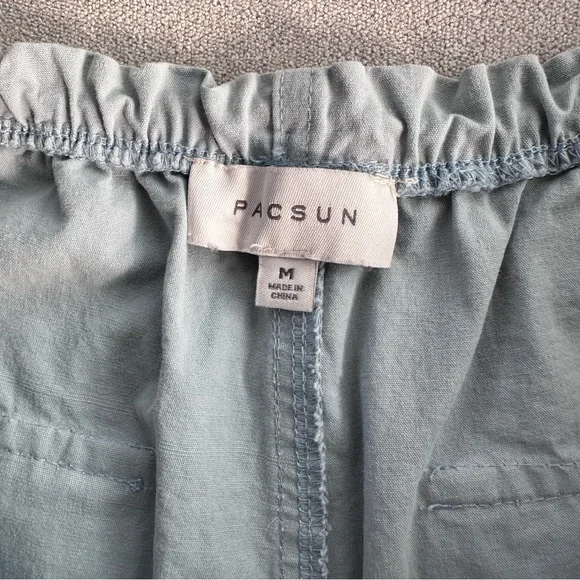 PacSun Parachute Cargo Pants. Light Blue. Medium. - Picture 6 of 10